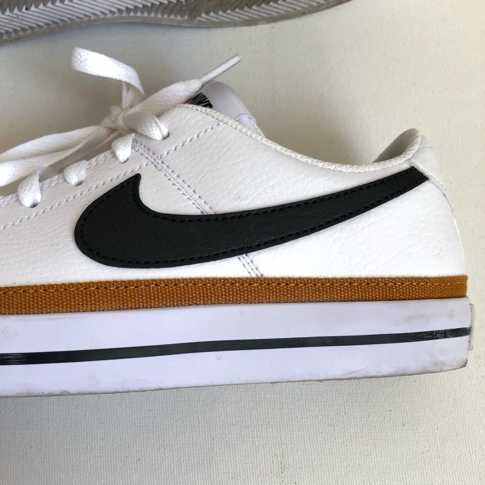 Nike Court Legacy Sneakers | White, Black, Desert Ochre Size 7 Athletic Casual - Picture 12 of 13